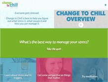 Tablet Screenshot of changetochill.org